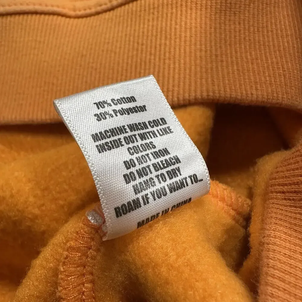 Pleasures Oversized Sweatshirt Mens S Orange Pullover Sweater Relaxed Fit City